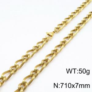 SS Gold-Plating Necklace - KN197204-Z