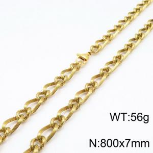 SS Gold-Plating Necklace - KN197206-Z