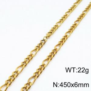 SS Gold-Plating Necklace - KN197207-Z