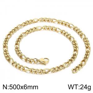 SS Gold-Plating Necklace - KN197208-Z