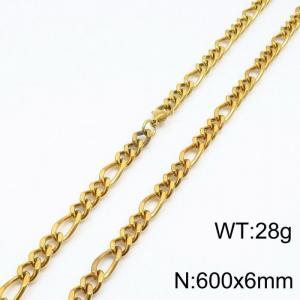 SS Gold-Plating Necklace - KN197210-Z