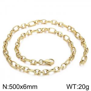 SS Gold-Plating Necklace - KN197224-Z