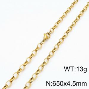 SS Gold-Plating Necklace - KN197251-Z