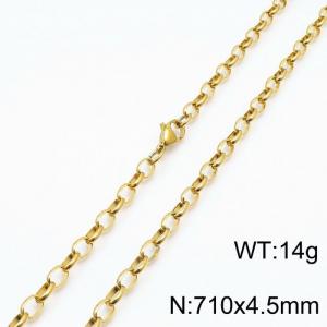 SS Gold-Plating Necklace - KN197252-Z