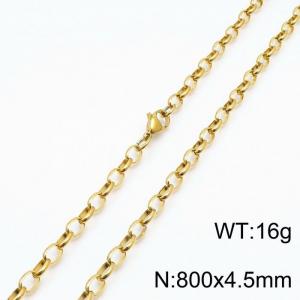 SS Gold-Plating Necklace - KN197254-Z