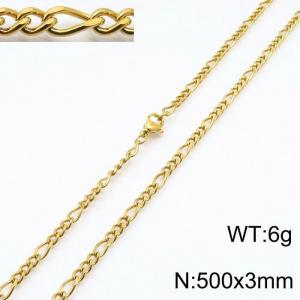 SS Gold-Plating Necklace - KN197280-Z