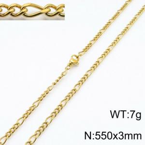 SS Gold-Plating Necklace - KN197281-Z