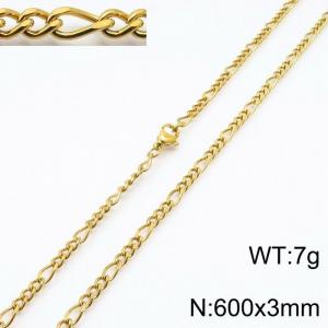 SS Gold-Plating Necklace - KN197282-Z