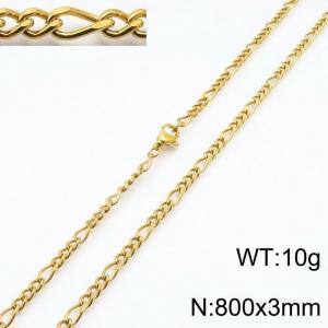 SS Gold-Plating Necklace - KN197286-Z