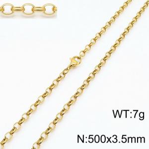 SS Gold-Plating Necklace - KN197304-Z