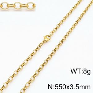 SS Gold-Plating Necklace - KN197305-Z