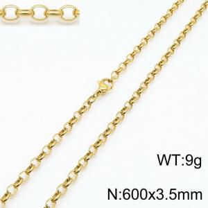 SS Gold-Plating Necklace - KN197306-Z