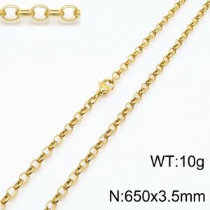 SS Gold-Plating Necklace - KN197307-Z