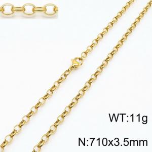 SS Gold-Plating Necklace - KN197308-Z