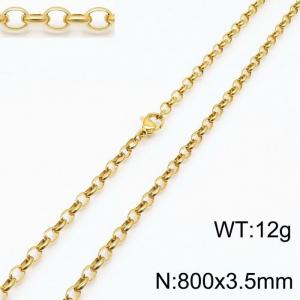 SS Gold-Plating Necklace - KN197310-Z