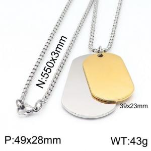 SS Gold-Plating Necklace - KN197590-Z