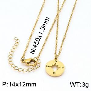 SS Gold-Plating Necklace - KN197595-Z
