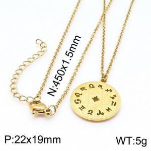 SS Gold-Plating Necklace - KN197599-Z