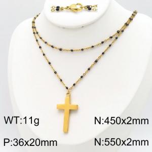 SS Gold-Plating Necklace - KN197607-Z