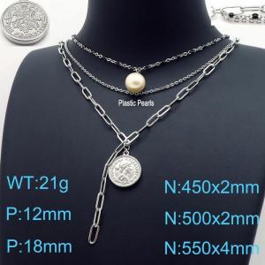 Stainless Steel Necklace - KN197629-Z