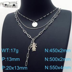 Stainless Steel Necklace - KN197636-Z