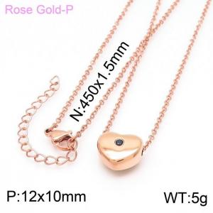 SS Rose Gold-Plating Necklace - KN197641-Z