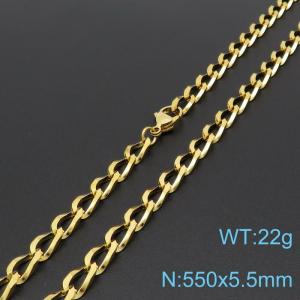 SS Gold-Plating Necklace - KN197705-Z