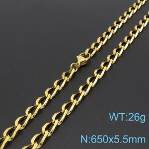 SS Gold-Plating Necklace - KN197707-Z