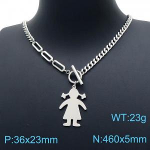 Stainless Steel Necklace - KN198065-Z