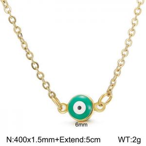 SS Gold-Plating Necklace - KN198124-Z
