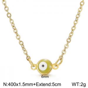 SS Gold-Plating Necklace - KN198125-Z