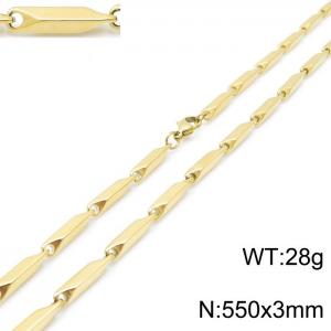 SS Gold-Plating Necklace - KN198162-Z