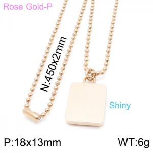 SS Rose Gold-Plating Necklace - KN198427-KLX