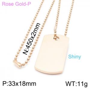 SS Rose Gold-Plating Necklace - KN198430-KLX