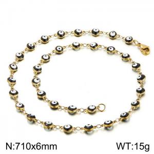 SS Gold-Plating Necklace - KN198479-Z