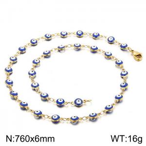 SS Gold-Plating Necklace - KN198488-Z