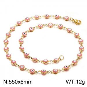 SS Gold-Plating Necklace - KN198508-Z