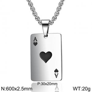 Stainless Steel Necklace - KN198517-WGQF