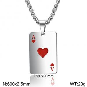 Stainless Steel Necklace - KN198518-WGQF