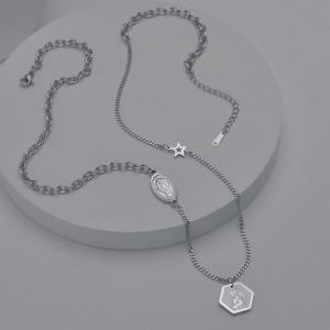 Stainless Steel Necklace - KN198522-WGHF
