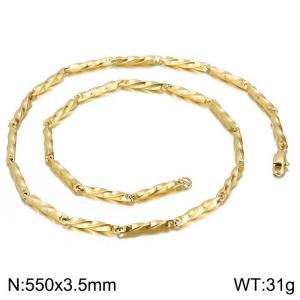 SS Gold-Plating Necklace - KN198572-Z