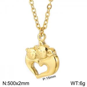 SS Gold-Plating Necklace - KN198606-Z