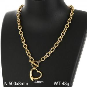 SS Gold-Plating Necklace - KN198614-Z