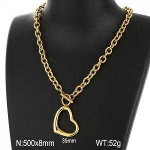 SS Gold-Plating Necklace - KN198616-Z