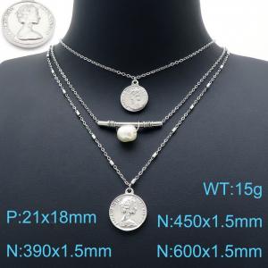 Stainless Steel Necklace - KN198672-KLX