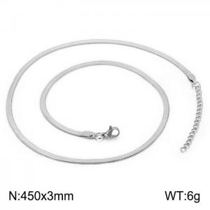 Stainless Steel Necklace - KN198681-WGHF