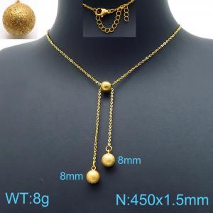 SS Gold-Plating Necklace - KN198925-Z