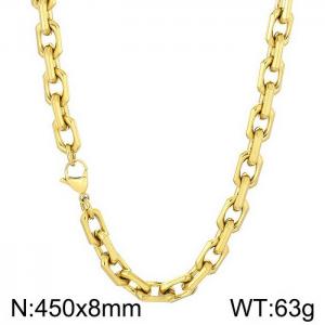 SS Gold-Plating Necklace - KN198947-Z