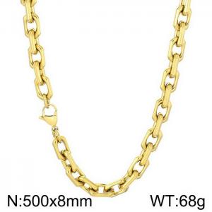 SS Gold-Plating Necklace - KN198948-Z