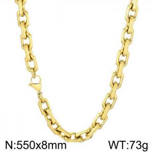 SS Gold-Plating Necklace - KN198949-Z